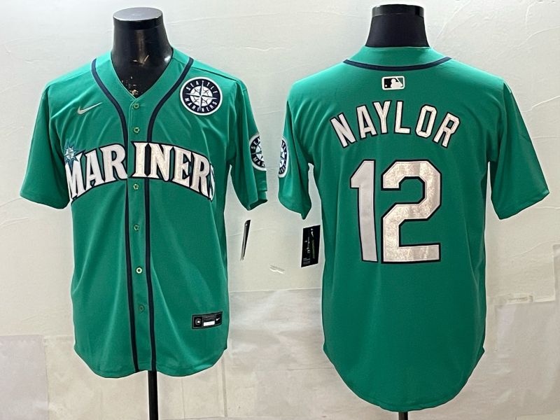 Men Seattle Mariners #12 Naylor Green Game 2026 Nike MLB Jersey style 03->seattle mariners->MLB Jersey